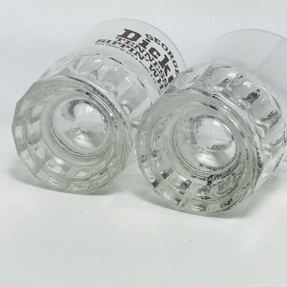 2 George Dickel Tennessee Sippin' Whisky Shot Glasses Heavy Bottom Libbey - Picture 3 of 4